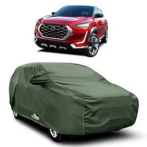 XGuard 100% Waterproof - Compatible with Nissan Magnite Car Cover -UV Rays Reflective-Scratch Resistant-Heavy Durable Fabric- Car Body Cover (Life Time Mehandi with Mirror Pocket)