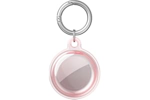 Msagkah Funda Impermeable para Apple AirTag, Funda Resistente al Agua de Protección de Cobertura Total con Llavero, Soporte Estanco con Llavero para Apple AirTag (Rosa Transparente)