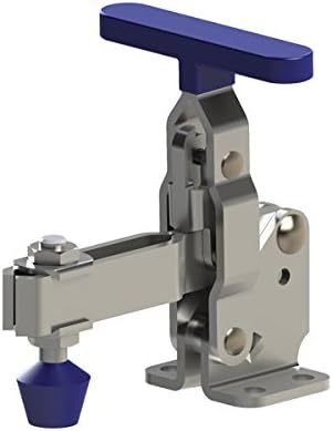 Clamp-Rite 11073CR Vertical Handle Toggle Clamp, Flanged Based, U-Bar, T-Handle, 375 lb Holding Capacity