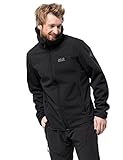 bi-elastisch Jack Wolfskin Herren Rockwall Softshelljacke, schwarz (black), S