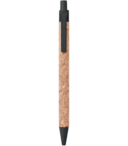 Mid Penne A Sfera Ecologiche In Vero Sughero E Paglia - Set Da 10, Refill Blu - Eco Sostenibili E Biodegradabili - 2