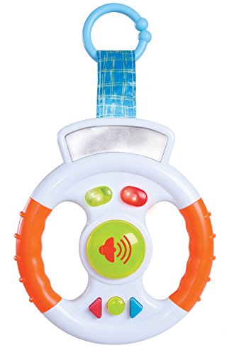 Baby steering wheel with sounds, light and mirror. From 0 months plus