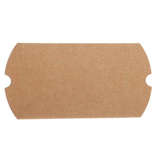 MagiDeal 50 x Kraftpapier Geschenkbox – 15 x 7.5cm – Geschenkschachtel – Kissenschachteln – Gastgeschenk - 5