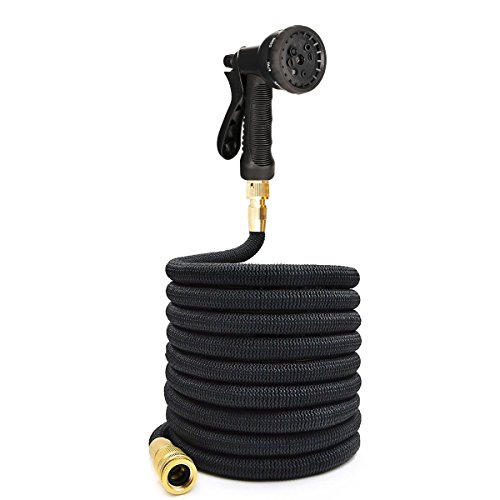 Tespressolife Gartenschlauch Erweiterbar Bewässerung Stretch Schlauch mit 8 Funktion Spray-Düse Waschmaschine für Bewässerung Waschen Reinigung