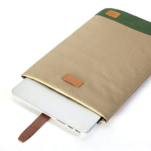 GMYLE Sleeve Nylon 13Zoll Sleeve case Grün – Notebooktaschen (33 cm (13 Zoll), Sleeve case, Beige, Grün, Nylon, MacBook Pro 13, 363 mm) - 3