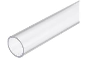 QUARKZMAN Tube Rigide en PVC Rond 33mm ID 40mm OD 0.35M Tuyau PVC Résistant aux Chocs pour Conduite d'Eau, Aquarium, Serre de Jardin, Transparent