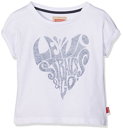 Levi's Kids Mädchen T-Shirt SS Tee Alexa, Weiß (White 01), 110 (Herstellergröße: 5A) Levi's Kids Mädchen T-Shirt SS Tee Alexa, Weiß (White 01), 110 (Herstellergröße: 5A)