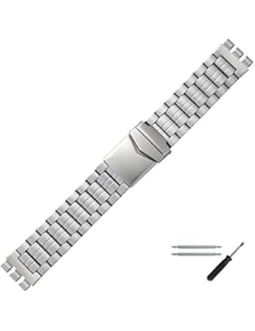 MARBURGER Uhrenarmband 20 mm Edelstahl Silber - Edelstahl - Inkl. Zubehör - Ersatzarmband, Schließe Silber - 86503170020