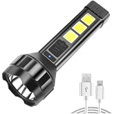 WellHise 659 Usb Şarjlı El Feneri COB Yan Işık G&uuml;&ccedil;l&uuml; El Feneri USB Şarj Edilebilir A&ccedil;ık Kamp Lambası Taşınabilir
