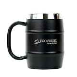 eco vessel UNIQUE BARREL STYLE - The double barrel stainless steel mug will be your traveling buddy for any drink and gives off a classic vibe; it will match your everyday routine