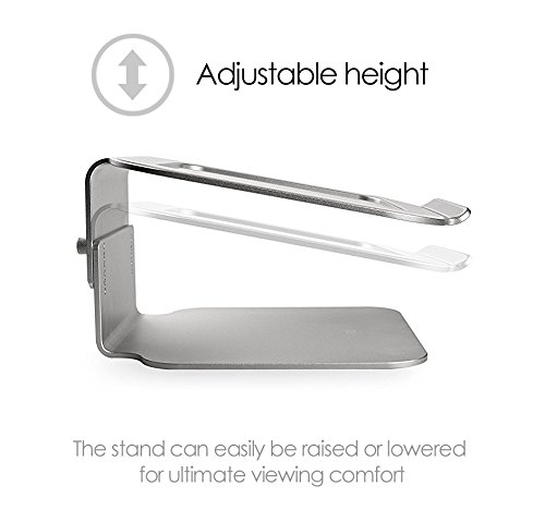 Desire2 Ansicht MyScreen Aufzug Riser Ergonomische Tischständer Höhenverstellbar für Macbook, Notebook und Laptop - Crafted Aluminium-Legierung Silber