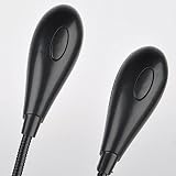 MagiDeal Flexible 2 Dual Arme Clip Auf 4 LED-Licht Klemmlampe Für Tisch Lampe Schwarz Buchlese - 7