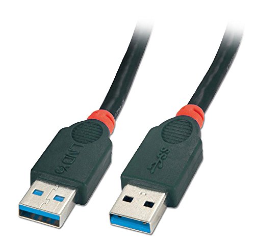 LINDY USB 3.0 Kabel A/A schwarz, 5m A-Stecker and A-Stecker