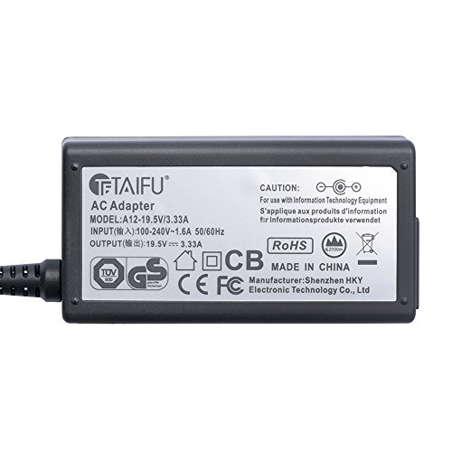 TAIFU Ladegerät 65W 19,5V 3,33A Stecker 4.8*1.7mm für HP Sleekbook Envy 4 Envy 6 Pavilion 14-b000 14-b015dx 14-b013cl 14-c000 SpectreXT Pro i5-3317U i5-3337U i5-3567U i7-3537U Ultrabook 13-2095CA 13T-2000 13-2150NR 13-2050NR 13-2057NR 13-2157NR,HP Envy 4 4T Ultrabook Sleekbook, HP Pavilion 15, Hp Envy Spectre Xt Pro 13 14 15 Ultrabook Netzteil ADP-65HB FC DC359A HP-OK065B13LF PA-1650-32HK PA-1650-32HL HP Presario, Compaq Business, Tablet PC Notebook Ladekabel Stromkabel inkl. EU Kabel - 2