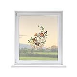 PLAUENER SPITZE Fensterbild Vögel, ca. 30×21 cm - 2