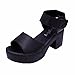 Produktbild feiXIANG frauen machen sandalen Damen Platform High Heel schuhe (36, Schwarz)