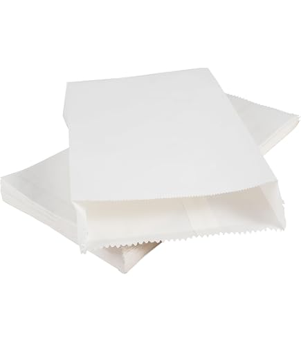 50 Sacchetti Regalo In Carta Kraft Bianca – 24x13x8 Cm – Per Caramelle, Feste, Matrimoni E Compleanni