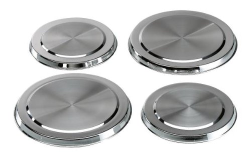 4 Herdabdeckplatten, Edelstahl rostfrei