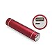 Produktbild iprotect Mini 2200mAh Power Bank Externer Akku Pack und Ladegerät mit LED in Metallic Rot für Smartphones und Handys inkl. Micro USB Kabel