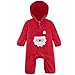 YIZYIF Babies Christmas Romper Warm Fleece Outfit Infants Fancy Jumpsuit Costume Unisex 3-18 Months Red Christmas Santa Claus 9-12 Months