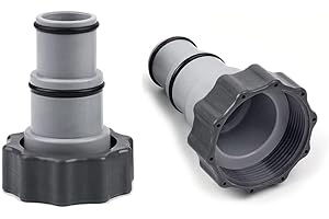 KAQISEN Adattatore per piscina Intex Piscina con filettatura interna da avvitare, set di collegamento per tubo flessibile da 32-38 mm per pompe accessori piscina (2 pezzi)