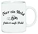 Produktbild Nur ein Held fährt aufs Feld! Landwirt! Treckerfahrer ! coole-fun-t-shirts Becher weiss Kaffeetasse