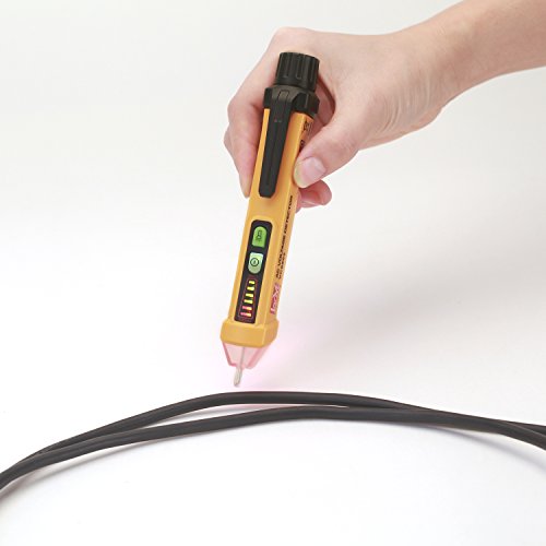 LAOYE Berührungsloser Spannungsprüfer Digital Spannungstester Durchgangsprüfer Stromprüfer Strom Detektor mit LED-Taschenlampe 12V-1000V - 6