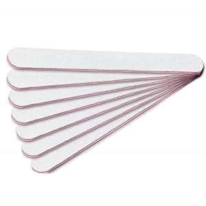 10x Profi Ergonimic Wing Nagelfeile – Körnung 100/180, Weiß, Waschbar, Made In Germany