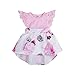 Produktbild JYJM Baby Mädchen Kleid Blumendruck Spitze Prinzessin Kleider Outfits Ärmellos Tüllkleid Kleid Partykleid Babykleidung Cocktailkleid Kinderkleidung Sommerkleid … (70, Rosa)