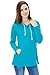 Bearsland Women's Winter Sporty Hoodie Breastfeeding Nursing Top Blue UK Size 10-12