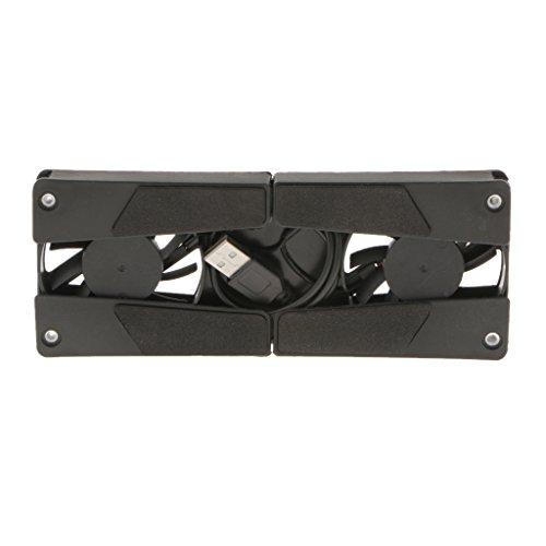 Gazechimp Faltbar USB Kühlventilator mit 2-Lüfter Laptop Notebook PC Kühlerlüfter - 7