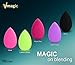 VMAGIC 4Pack Premium MICRO Makeup Sponge Beauty Sponge Blender for Applicator, Foundation and Highlight (Black +Rose Red)