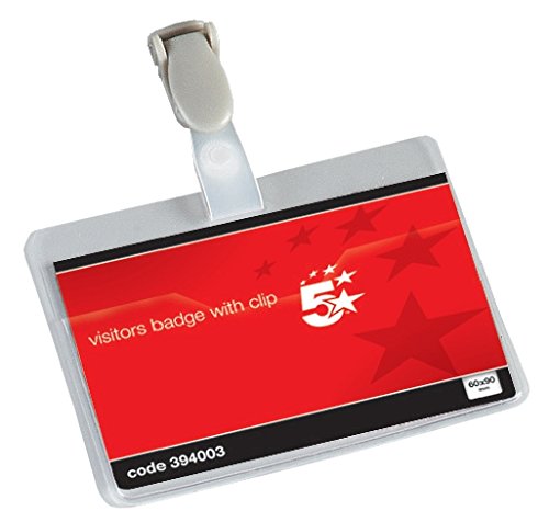 5 Star - Funda para tarjetas con clip de pl stico 60 x 90 mm 25 unidades 5 Star - Funda para tarjetas con clip de pl stico 60 x 90 mm 25 unidades