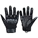 Produktbild Xnuoyo Gloves Gummi Hart Knuckle Vollfinger und Halbe Fingerhandschuhe Schutzhandschuhe Touchscreen Handschuhe für Motorrad Radfahren Jagd Klettern Camping (M, schwarz)