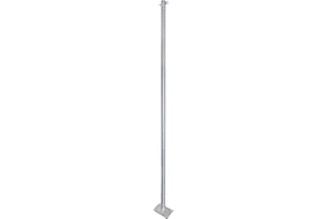 Windhager Basic 10705 Sun Sail Pole Set, Steel Pole, Standing Pole for Sun Sail, Rustproof, Mast Height Max. 240 cm
