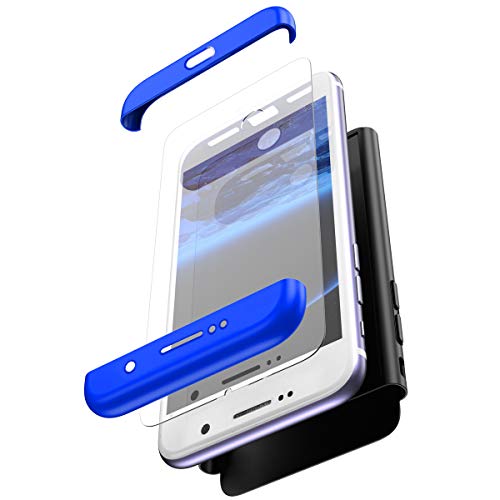 Surakey Galaxy S7 Edge Hülle,360 Grad Hülle Full Cover + Panzerglas 3 in 1 PC Hardcase Hart Hülle Full Body Case Cover Schutzhülle Hybrid Handyhülle kompatibel mit Samsung Galaxy S7 Edge,Blau Schwarz Surakey Galaxy S7 Edge Hülle,360 Grad Hülle Full Cover + Panzerglas 3 in 1 PC Hardcase Hart Hülle Full Body Case Cover Schutzhülle Hybrid Handyhülle kompatibel mit Samsung Galaxy S7 Edge,Blau Schwarz