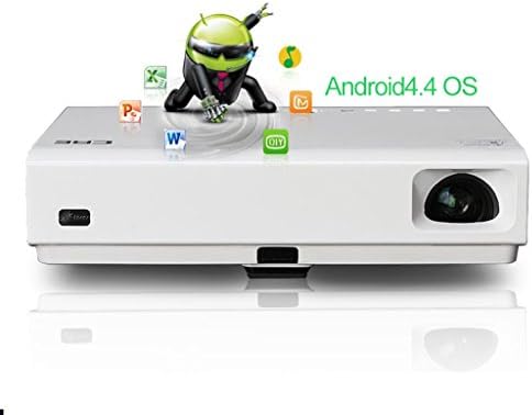 Laser Projector,SJY X3001 DLP Home Theater Wifi Projector Mini Portable 1280x800 Native Resolution Android4.4 Double Wifis Quad Core Bluray Movies 3d Hdmi Usb3.0 RJ45 Bluetooth4.0 LED and Laser White
