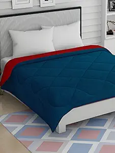 Story@Home Fusion Collection 200 GSM Microfibre Reversible Comforter - Double, Red and Navy Blue