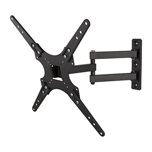 TV Wall Bracket Mount, Multi Position, for up to 55 inch LED LCD Plasma Flat Screen Curved TVs, VESA Compatible 50mm x 50mm - 400mm x 400mm, Max. TV Weight 40kg, Black TV Bracket