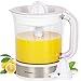 Produktbild TZS First Austria - 1,5 L Zitruspresse Edelstahl Saftpresse weiß BPA frei, Citrus juicer, Orangensaftpresse, elektrische Zitronenpresse, spülmaschinenfest, Fruchtfleischeinstellung 40W Saftbehälter