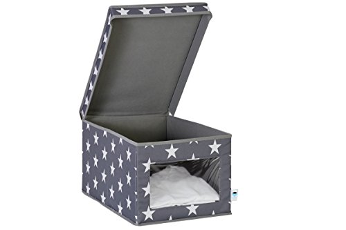 STORE.IT 671008 XL Aufbewahrungsbox, Storage Box, mit Sichtfenster, aus reßfestem Polyester 52x35x28cm, grau - 2