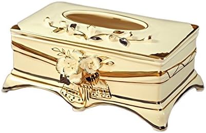 ZJHZXM GRJH® tissue box Continental ceramics Vintage Book box Ivory porcelain Creativity Carved Paper box Length 27× width 18× height 10cm Creativity,Easy to clean
