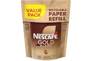 NESCAFÉ Gold Blend Refill 150g | 5 Packs | 416 Cups | Rich and Smooth Coffee | Premium Quality Instant Coffee for a Perfect Cup