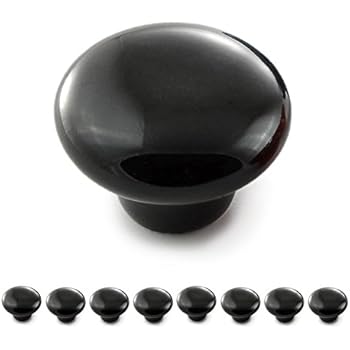 8er Design Schwarz Rund Porzellan Möbelknopf Möbelknöpfe Möbelgriffe