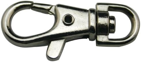 Chuzhao Wu Metal Silvery Curved Lobster Clasps Swivel Trigger Clips Snap(Pack Of 25)