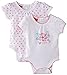 Pumpkin Patch Baby-Girls 2PK Hibiscus Bodysuit, White, 6-9 Months (Manufacturer Size:6-12 Months)
