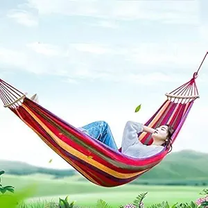 Abhsant Canvas Hammock ,Colorful Canvas, Lightweight, Portable for Indoor, Outdoor, Travel