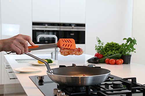 TNK Brand – Stingray 6 in 1 Multifunktions-Küchenhelfer / Küchenzange / Pfannenwender – Orange - 2
