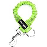 [Gesponsert]Ruckdämpfer für Hunde Leine Yangbaga Elastische Hundeleine Nylon-Kurzleine Perfekte Dämpfung beim Fahrrad für Hunde ab Mittlerer Größe (2.5*42cm) Grün