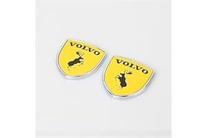 LYYMX Emblem Badge Decal Logo for Volvo XC60 S40 S60 S90 XC40 XC70 XC90 V40 V60 V90 S80 S80L, Badge Metal Emblem Sticker Letters for Car Logo, Emblem Sign Letters Badge Logo Accessories,A